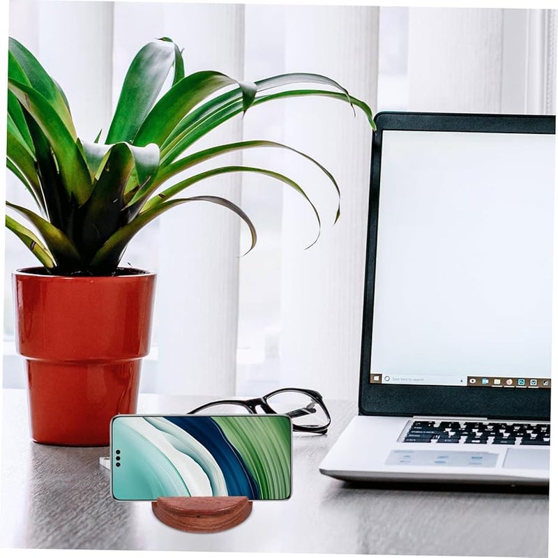 Balacoo Wooden Phone Holder Desk Stand Cellphone Mount Kickstand for Desk - Image 3